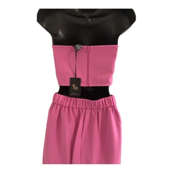 Sincerely Jules pink strapless bustier top & midi skirt set size small brand new - Picture 12 of 12